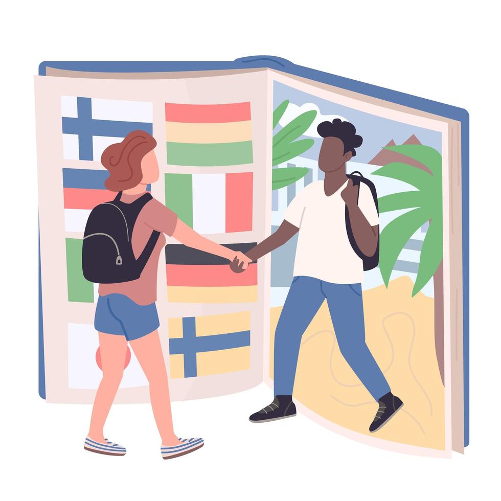 student exchange program vector
