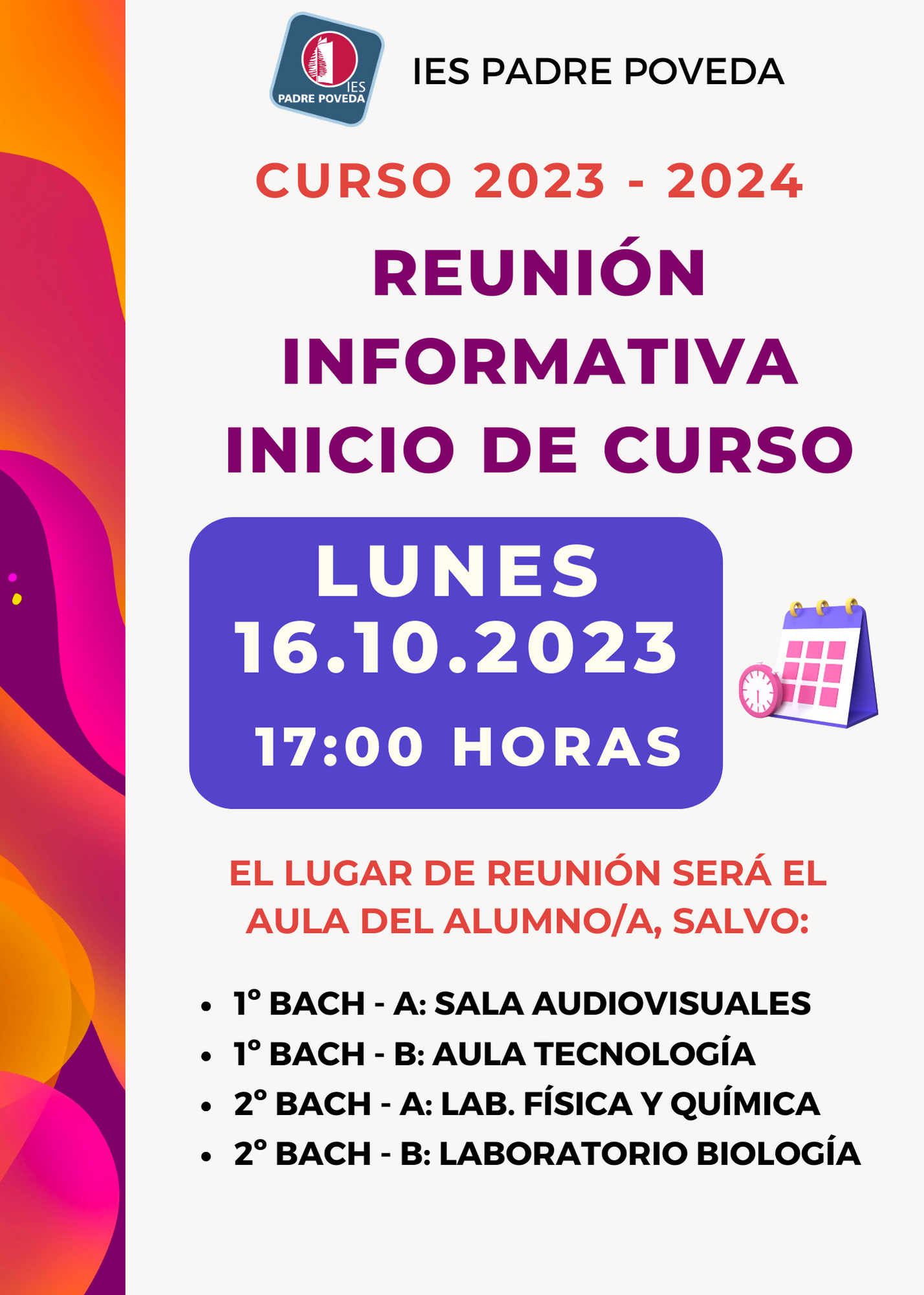 REUNION INICIO CURSO 23 24